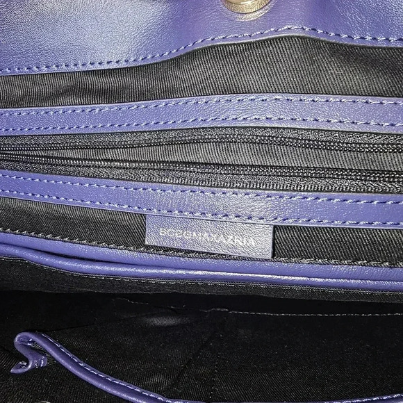 BCBG BCBGMAXAZRIA WOMEN BLUE/PURPLE TOTE 100% LEATHER TOP HANDLE SHOULDER BAG - Picture 4 of 10